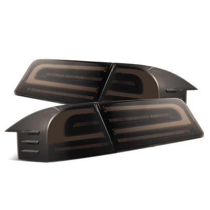 AlphaRex (LUXX-Series) 2012-2021 Tesla Model-S LED Tail Lights - Black Smoke