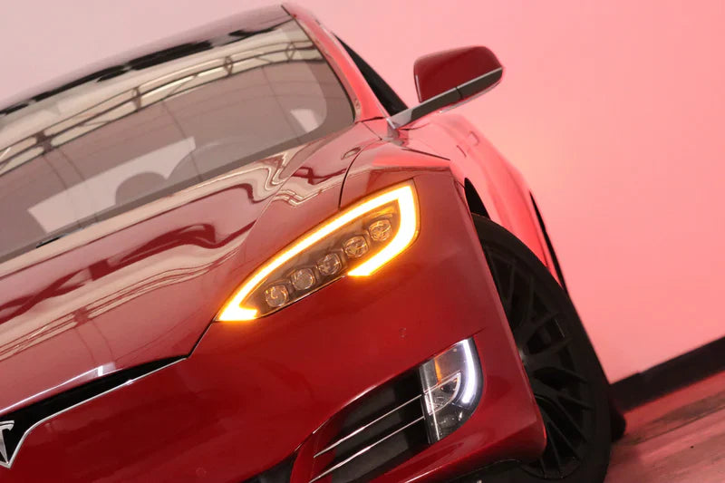 AlphaRex (NOVA-Series) 2012-2021 Tesla Model S LED Projector Headlights - Alpha-Black