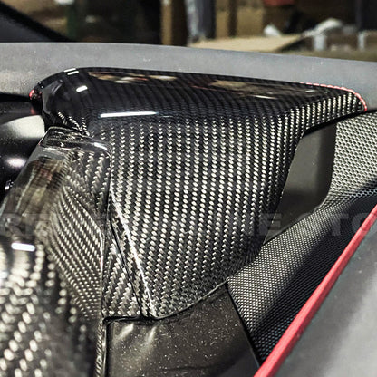 Corvette C8 DRY CARBON FIBER Upper Dashboard Instrument Side Panel Cover