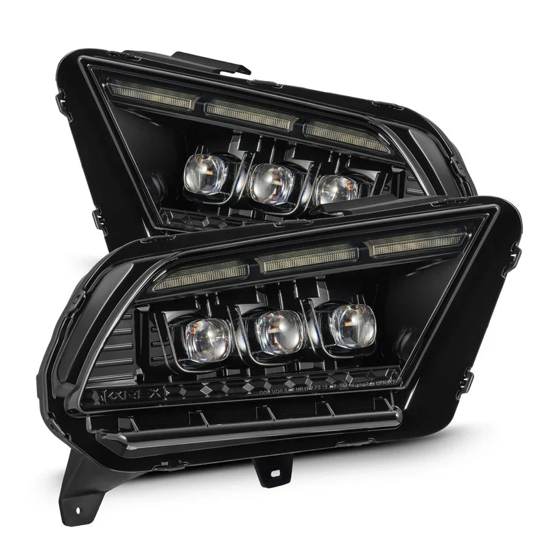 AlphaRex (NOVA-Series) 2013-2014 Ford Mustang LED Projector Headlights - Alpha-Black