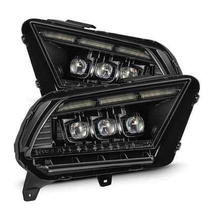 AlphaRex (NOVA-Series) 2013-2014 Ford Mustang LED Projector Headlights - Alpha-Black