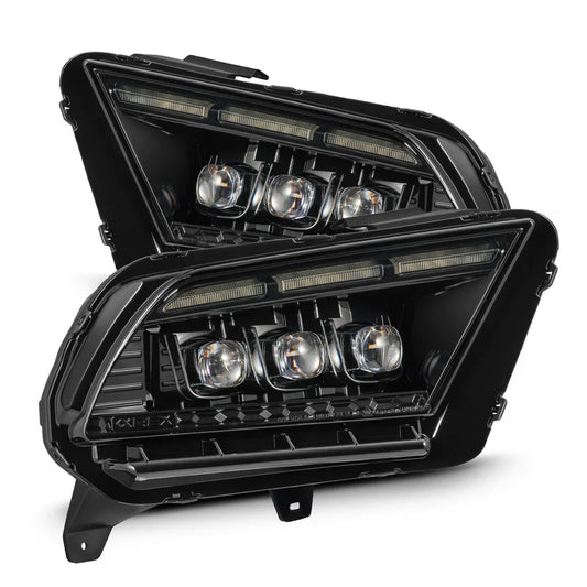 AlphaRex (NOVA-Series) 2013-2014 Ford Mustang LED Projector Headlights - Alpha-Black