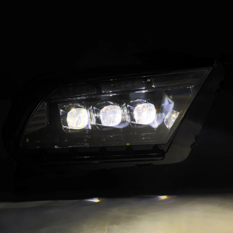 AlphaRex (NOVA-Series) 2013-2014 Ford Mustang LED Projector Headlights - Alpha-Black