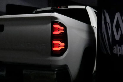 AlphaRex (LUXX-Series) 2014-2021 Toyota Tundra LED Tail Lights - Black-Red