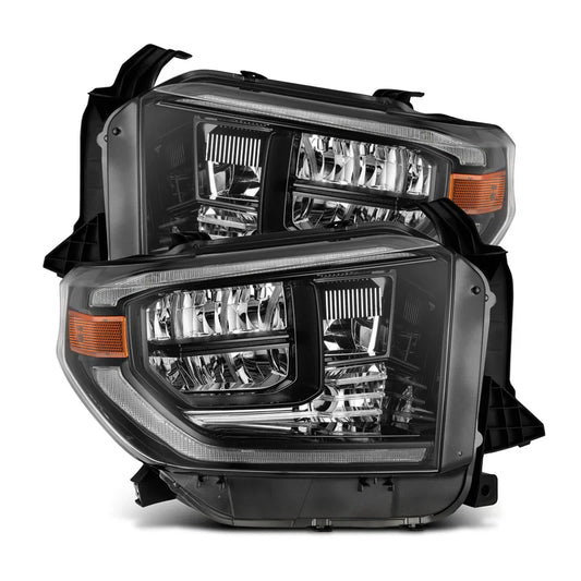 AlphaRex (OE Style) 2014-2021 Toyota Tundra G2 LED Reflector Headlights - Alpha-Black