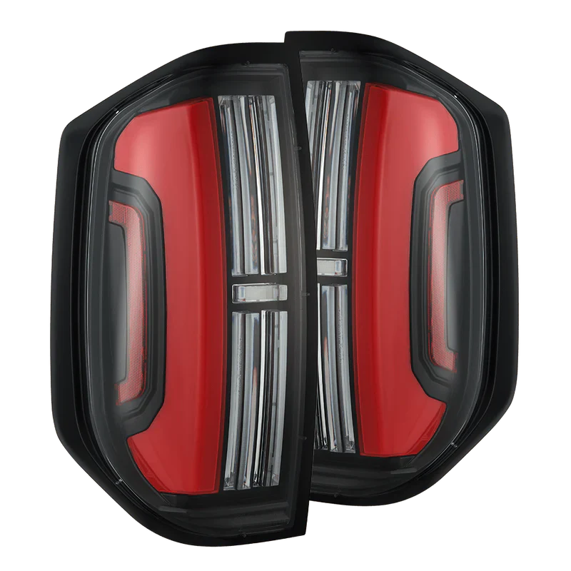 AlphaRex (NOVA-Series) 2014-2021 Toyota Tundra Prismatic LED Tail Lights - Black-Red
