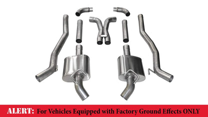Corsa 10-15 Chevrolet Camaro SS 6.2L V8 Manual Xtreme 3in Cat-Back (No Tips Uses Factory Bezels)