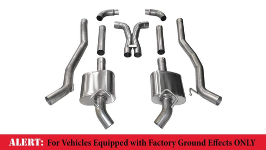 Corsa 10-15 Chevrolet Camaro SS 6.2L V8 Manual Xtreme 3in Cat-Back (No Tips Uses Factory Bezels)