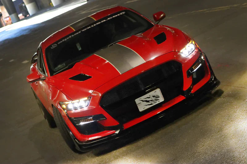 AlphaRex (NOVA-Series) 2015-2017 Ford Mustang/2018-2020 Ford Mustang Shelby MK II LED Projector Headlights - Alpha-Black