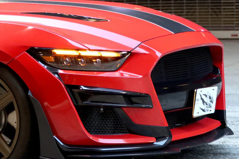 AlphaRex (NOVA-Series) 2015-2017 Ford Mustang/2018-2020 Ford Mustang Shelby MK II LED Projector Headlights - Alpha-Black