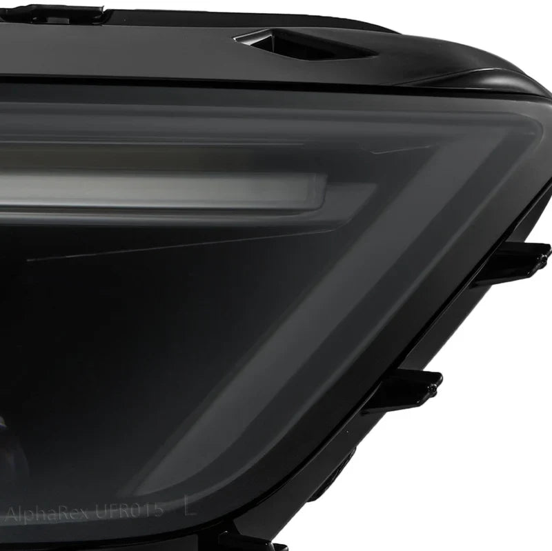 AlphaRex (NOVA-Series) 2015-2017 Ford Mustang/2018-2020 Ford Mustang Shelby MK II LED Projector Headlights - Alpha-Black
