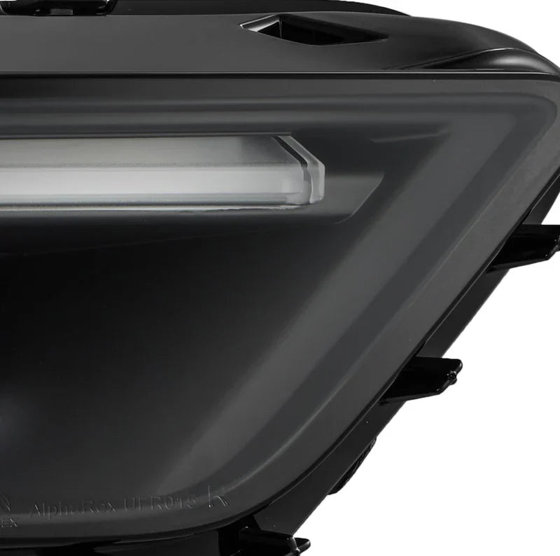 AlphaRex (NOVA-Series) 2015-2017 Ford Mustang/2018-2020 Ford Mustang Shelby MK II LED Projector Headlights - Black