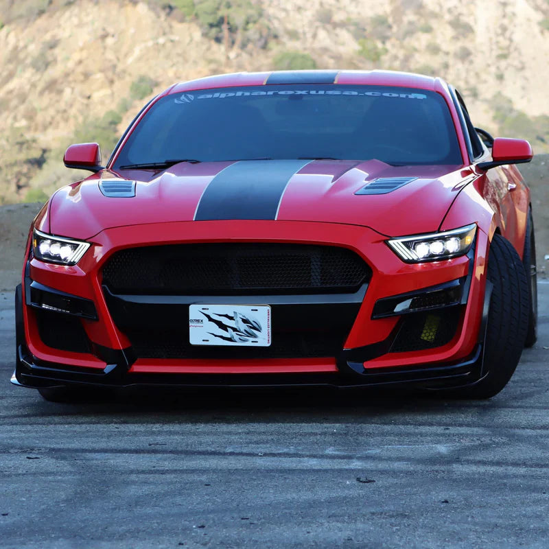 AlphaRex (NOVA-Series) 2015-2017 Ford Mustang/2018-2020 Ford Mustang Shelby LED Projector Headlights - Alpha-Black