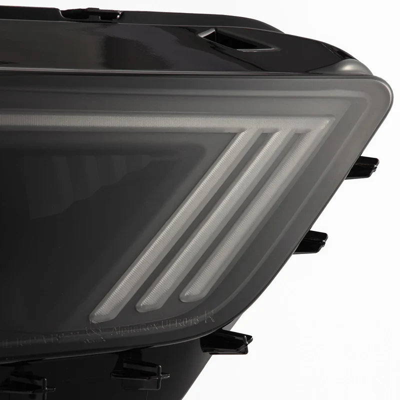 AlphaRex (NOVA-Series) 2015-2017 Ford Mustang/2018-2020 Ford Mustang Shelby LED Projector Headlights - Black