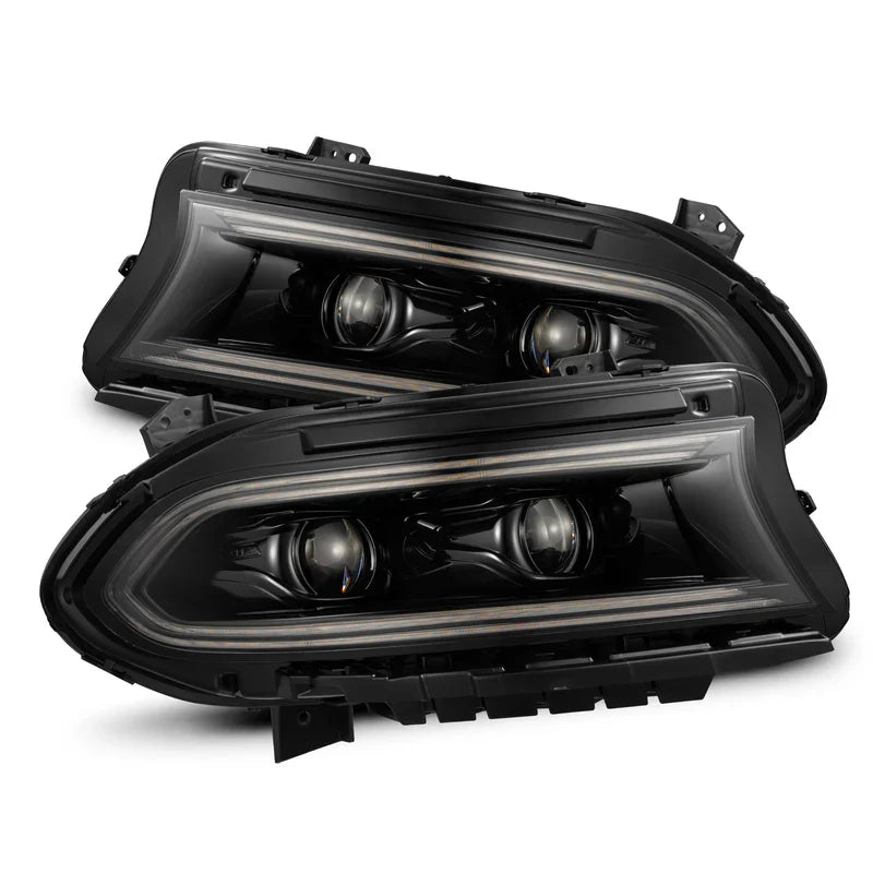 AlphaRex (LUXX-Series) 2015-2023 Dodge Charger LED Projector Headlights - Alpha-Black