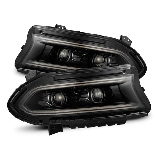 AlphaRex (LUXX-Series) 2015-2023 Dodge Charger LED Projector Headlights - Alpha-Black