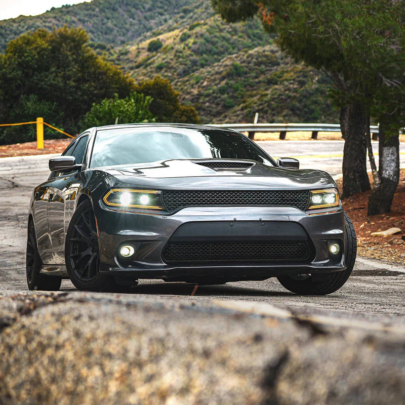 AlphaRex (LUXX-Series) 2015-2023 Dodge Charger LED Projector Headlights - Black