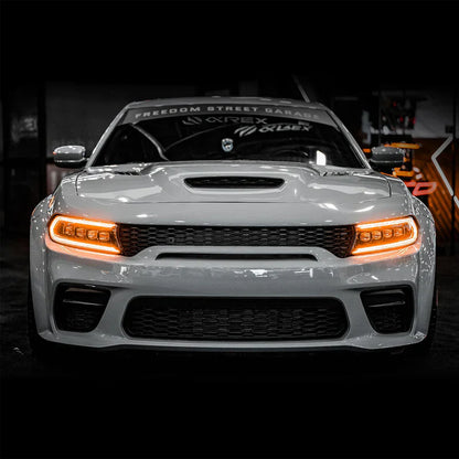 AlphaRex (NOVA-Series) 2015-2023 Dodge Charger LED Projector Headlights - Alpha-Black