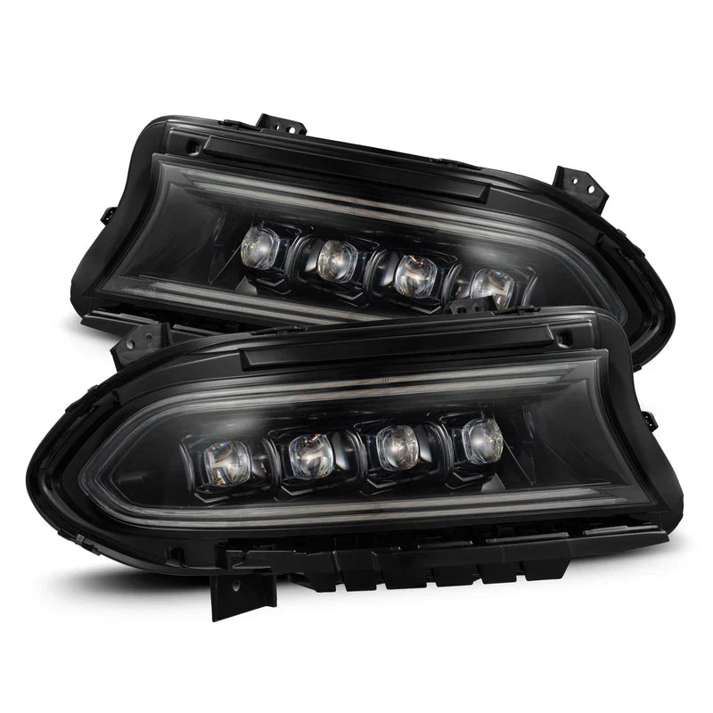 AlphaRex (NOVA-Series) 2015-2023 Dodge Charger LED Projector Headlights - Alpha-Black
