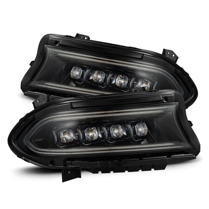 AlphaRex (NOVA-Series) 2015-2023 Dodge Charger LED Projector Headlights - Alpha-Black