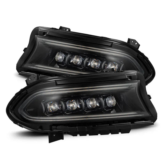 AlphaRex (NOVA-Series) 2015-2023 Dodge Charger LED Projector Headlights - Alpha-Black