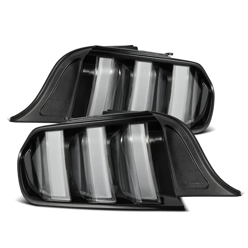 AlphaRex (NOVA-Series) 2015-2023 Ford Mustang Prismatic LED Tail LIghts - Black Clear