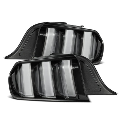 AlphaRex (NOVA-Series) 2015-2023 Ford Mustang Prismatic LED Tail LIghts - Black Clear