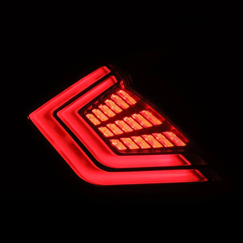 AlphaRex (NOVA-Series) 2016-2021 Honda Civic Hatchback Prismatic LED Tail Lights - Black Smoke