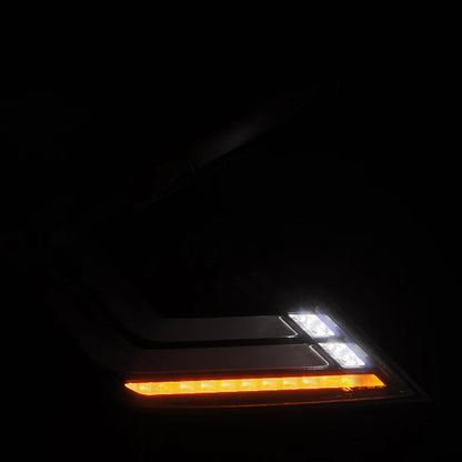 AlphaRex (NOVA-Series) 2016-2021 Honda Civic Hatchback Prismatic LED Tail Lights - Black Smoke