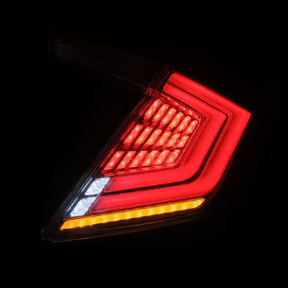 AlphaRex (NOVA-Series) 2016-2021 Honda Civic Hatchback Prismatic LED Tail Lights - Clear