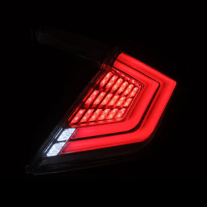 AlphaRex (NOVA-Series) 2016-2021 Honda Civic Hatchback Prismatic LED Tail Lights - Clear
