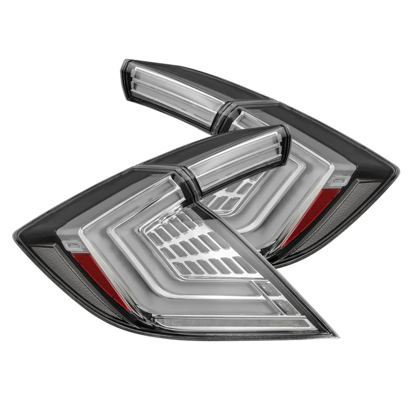AlphaRex (NOVA-Series) 2016-2021 Honda Civic Hatchback Prismatic LED Tail Lights - Clear