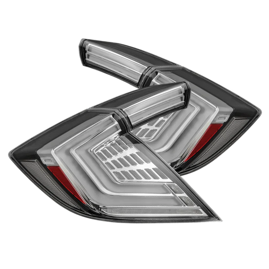 AlphaRex (NOVA-Series) 2016-2021 Honda Civic Hatchback Prismatic LED Tail Lights - Clear