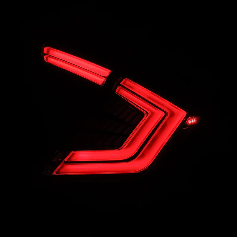 AlphaRex (NOVA-Series) 2016-2021 Honda Civic Hatchback Prismatic LED Tail Lights - Clear Smoke