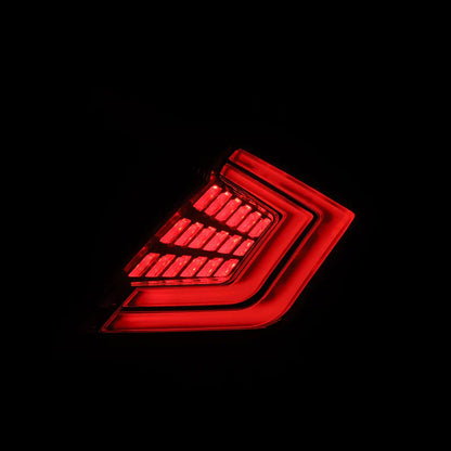 AlphaRex (NOVA-Series) 2016-2021 Honda Civic Hatchback Prismatic LED Tail Lights - Clear Smoke