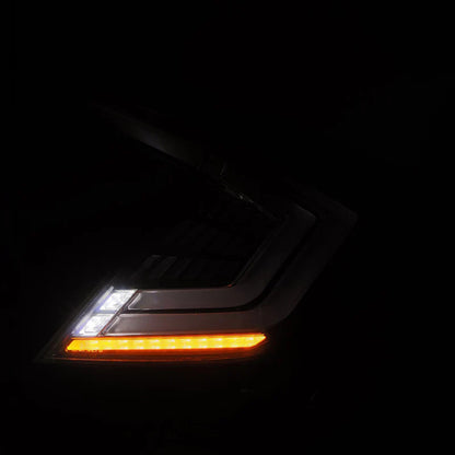 AlphaRex (NOVA-Series) 2016-2021 Honda Civic Hatchback Prismatic LED Tail Lights - Clear Smoke