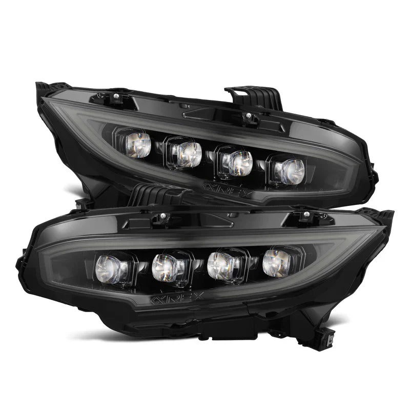 AlphaRex (NOVA-Series) 2016-2021 Honda Civic LED Projector Headlights - Alpha-Black