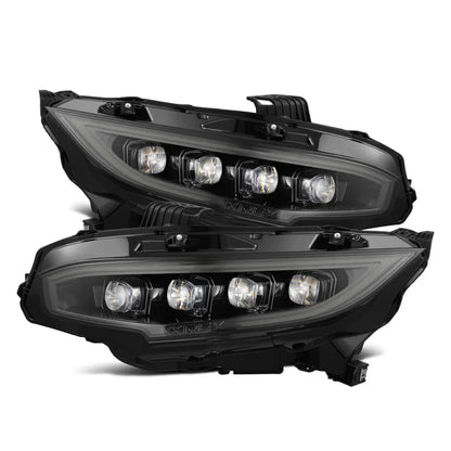 AlphaRex (NOVA-Series) 2016-2021 Honda Civic LED Projector Headlights - Alpha-Black
