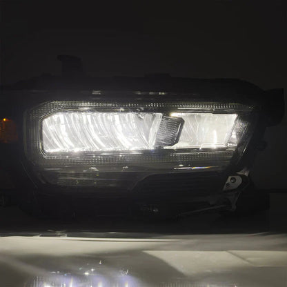 AlphaRex (LUXX-Series) 2016-2023 Toyota Tacoma LED Crystal Headlights - Alpha-Black