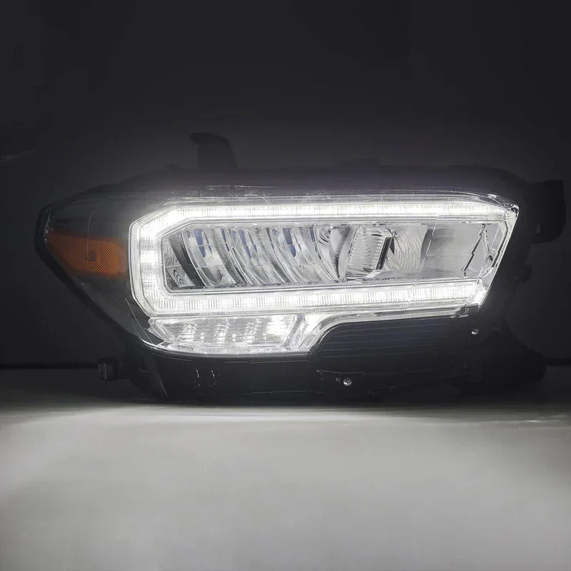 AlphaRex (LUXX-Series) 2016-2023 Toyota Tacoma LED Crystal Headlights - Chrome