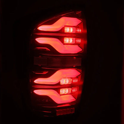 AlphaRex (LUXX-Series) 2016-2023 Toyota Tacoma LED Tail Lights - Black-Red