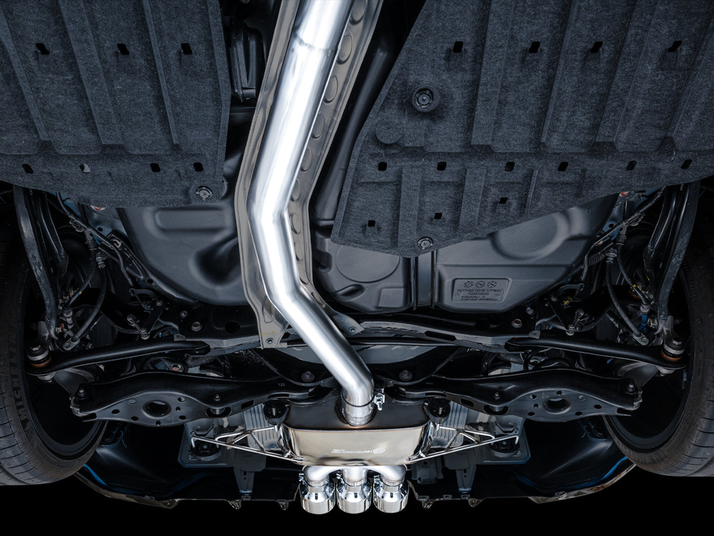 AWE Touring Edition Exhaust for FL5 Civic Type R - Triple Chrome Silver Tips