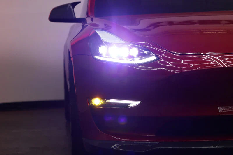 2017-2023 Tesla Model-3/2020-2024 Model-Y DoubleTap Dual Color LED Projector Fog Lights