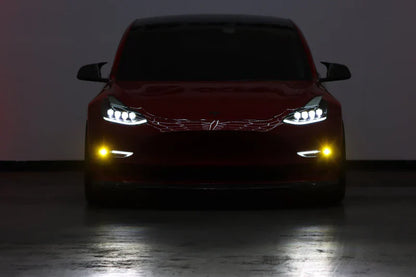 2017-2023 Tesla Model-3/2020-2024 Model-Y DoubleTap Dual Color LED Projector Fog Lights