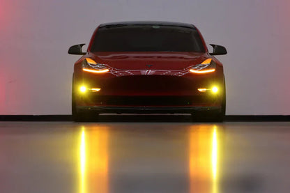 2017-2023 Tesla Model-3/2020-2024 Model-Y DoubleTap Dual Color LED Projector Fog Lights