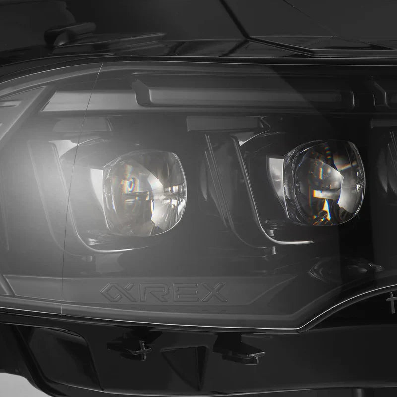 AlphaRex (NOVA-Series) 2018-2022 Ford Mustang MK II LED Projector Headlights - Alpha-Black