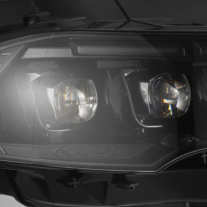 AlphaRex (NOVA-Series) 2018-2022 Ford Mustang MK II LED Projector Headlights - Alpha-Black