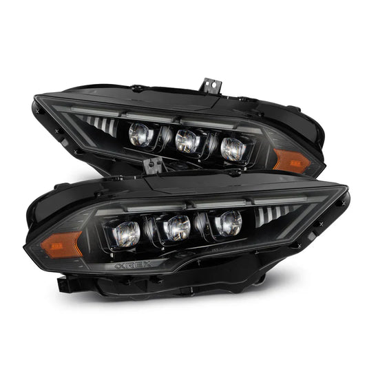 AlphaRex (NOVA-Series) 2018-2022 Ford Mustang MK II LED Projector Headlights - Alpha-Black