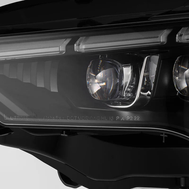 AlphaRex (NOVA-Series) 2018-2022 Ford Mustang MK II LED Projector Headlights - Black