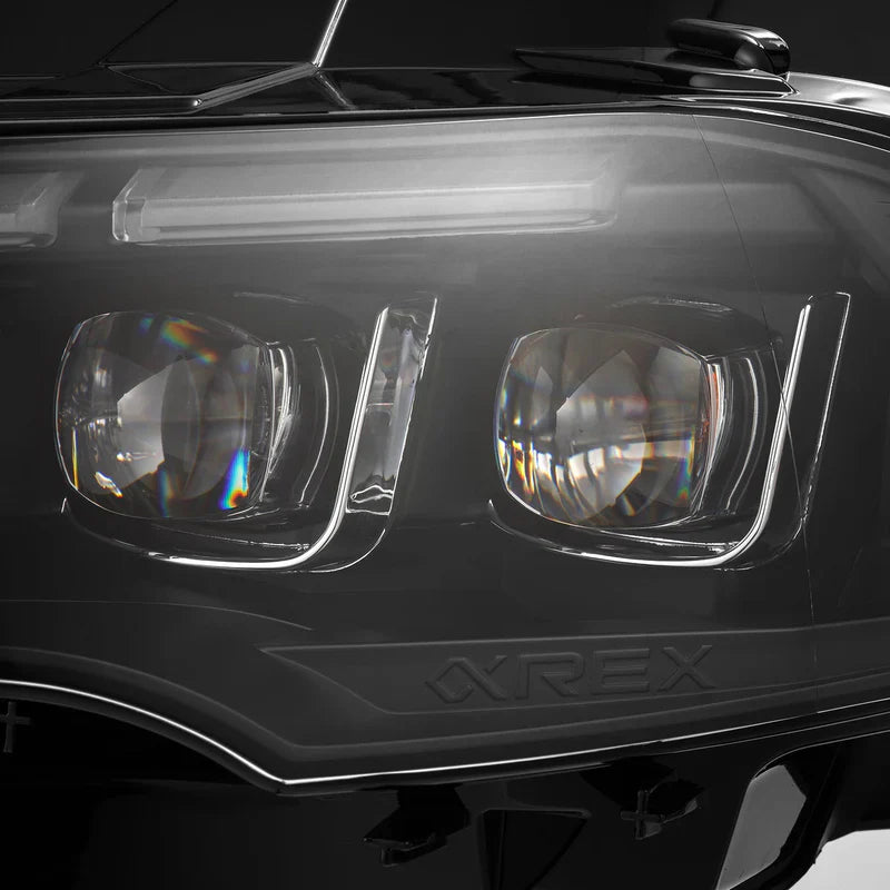 AlphaRex (NOVA-Series) 2018-2022 Ford Mustang MK II LED Projector Headlights - Black